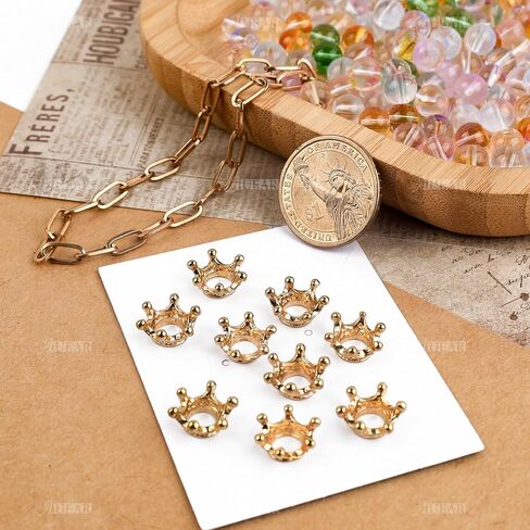 AUEAR, 3D Mini Lovely Crown Charms Findings Vintage Alloy Pendants for Jewelry Making DIY Crafting in Saudi Arabia