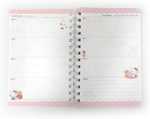 1 Count Cute Kitty Melody Friends 365 Daily Planner (Pink or Mint) Random Design will be sent. in Saudi Arabia