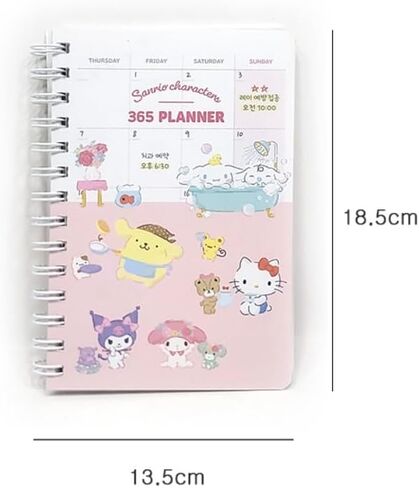 1 Count Cute Kitty Melody Friends 365 Daily Planner (Pink or Mint) Random Design will be sent. in Saudi Arabia
