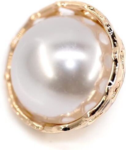 Mini Size Exquisite Faux Pearl Decorative Sewing Shank Buttons 20 Pcs - 12.5mm, 1/2" -Small in Saudi Arabia