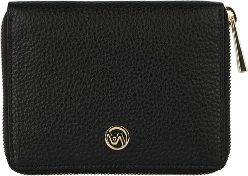 Vera pele womens Italian Leather wallet Black Made in Italy 6 credit cards in Saudi Arabia