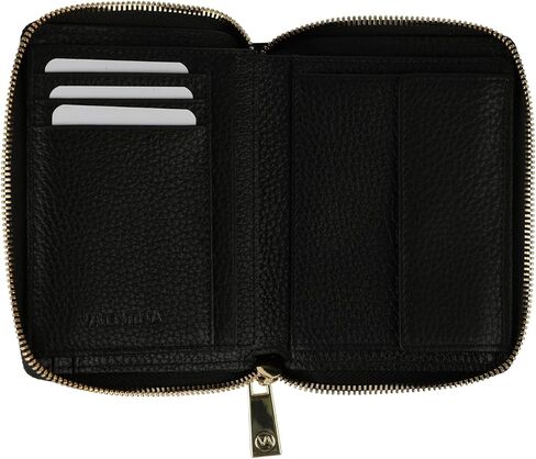 Vera pele womens Italian Leather wallet Black Made in Italy 6 credit cards in Saudi Arabia