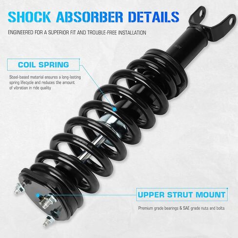 171111 Front Complete Strut Coil Spring Assembly Compatible with 2006-2008 Dodge Ram 1500 4WD 5-Lug Shock Absorbers in Saudi Arabia