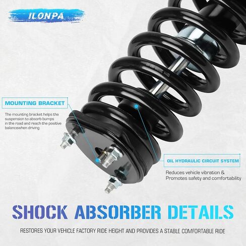 171111 Front Complete Strut Coil Spring Assembly Compatible with 2006-2008 Dodge Ram 1500 4WD 5-Lug Shock Absorbers in Saudi Arabia