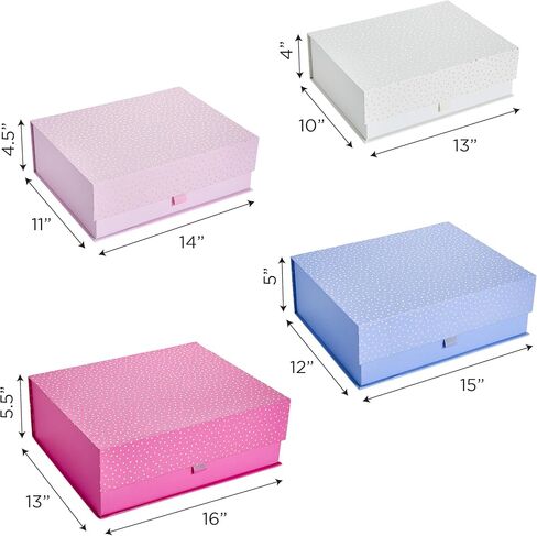 Papyrus Decorative Storage Boxes, Home Decor Box, Nesting Gift Box Set of 4 with Gold Foil Accents and Grosgrain Ribbons, Pink Mushroom Print in Saudi Arabia