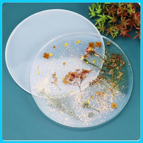 قوالب راتينج السيليكون، قوالب صينية دائرية مقاس 11.8 بوصة قوالب راتنجات الإيبوكسي السيليكون المستديرة لصب الراتنج، حامل مجوهرات DIY، ديكور المنزل in Kuwait