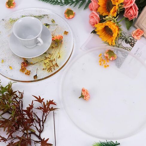 قوالب راتينج السيليكون، قوالب صينية دائرية مقاس 11.8 بوصة قوالب راتنجات الإيبوكسي السيليكون المستديرة لصب الراتنج، حامل مجوهرات DIY، ديكور المنزل in Kuwait