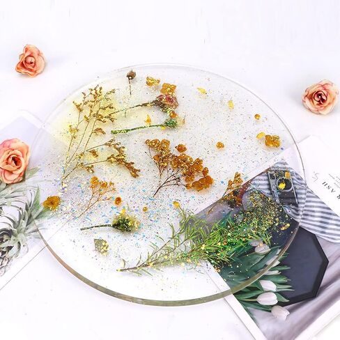 قوالب راتينج السيليكون، قوالب صينية دائرية مقاس 11.8 بوصة قوالب راتنجات الإيبوكسي السيليكون المستديرة لصب الراتنج، حامل مجوهرات DIY، ديكور المنزل in Kuwait