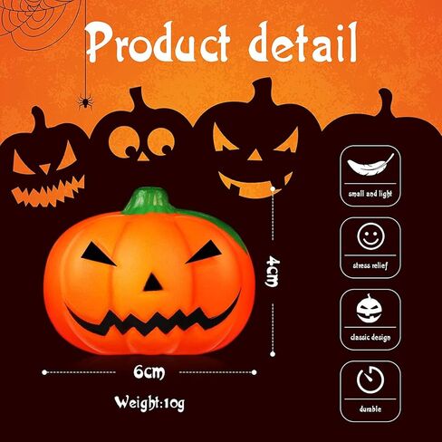 40 Pieces Halloween Pumpkin Stress Balls Slow Rising Stress Relief Balls Mini Foam Stress Ball for Anxiety Stress Relief Halloween Party Favors Prizes Gifts Bag Fillers in Kuwait