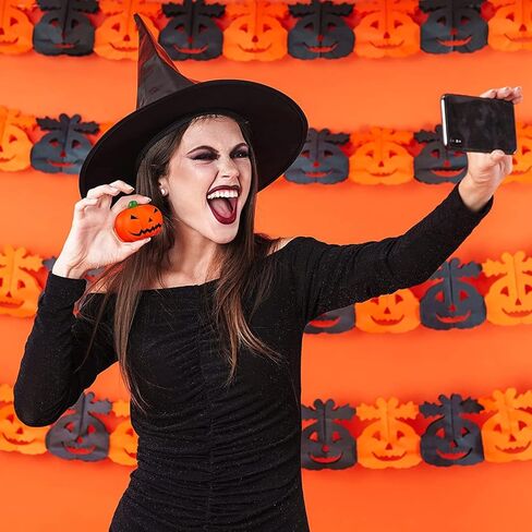 40 Pieces Halloween Pumpkin Stress Balls Slow Rising Stress Relief Balls Mini Foam Stress Ball for Anxiety Stress Relief Halloween Party Favors Prizes Gifts Bag Fillers in Kuwait