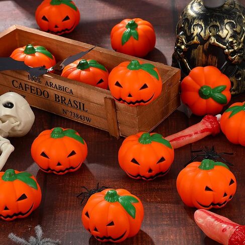 40 Pieces Halloween Pumpkin Stress Balls Slow Rising Stress Relief Balls Mini Foam Stress Ball for Anxiety Stress Relief Halloween Party Favors Prizes Gifts Bag Fillers in Kuwait