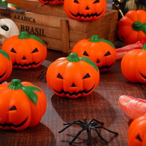 40 Pieces Halloween Pumpkin Stress Balls Slow Rising Stress Relief Balls Mini Foam Stress Ball for Anxiety Stress Relief Halloween Party Favors Prizes Gifts Bag Fillers in Kuwait