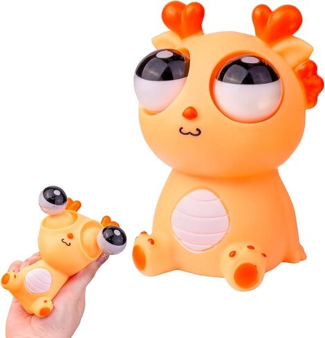 Squeezy Dragon Pop Out Eyes Toys, Eye Popping Dragon Stress Relief Toy for Christmas Birthday Gift Party Favors in Saudi Arabia