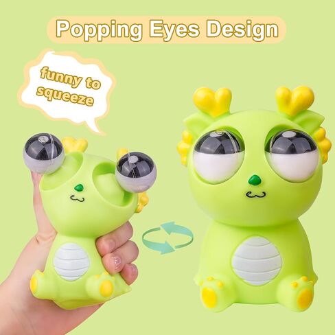 Squeezy Dragon Pop Out Eyes Toys, Eye Popping Dragon Stress Relief Toy for Christmas Birthday Gift Party Favors in Saudi Arabia