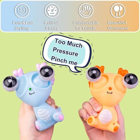 Squeezy Dragon Pop Out Eyes Toys, Eye Popping Dragon Stress Relief Toy for Christmas Birthday Gift Party Favors in Saudi Arabia