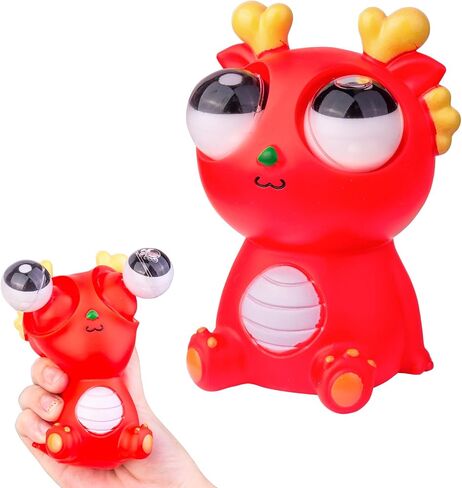 Squeezy Dragon Pop Out Eyes Toys, Eye Popping Dragon Stress Relief Toy for Christmas Birthday Gift Party Favors in Saudi Arabia