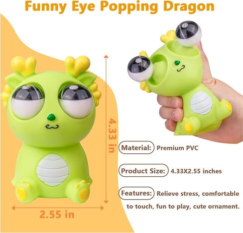 لعبة الضغط على التنين المنبثق للعيون، لعبة الضغط على شكل التنين لتخفيف التوتر من أجل هدية عيد الميلاد وحفلات عيد الميلاد in Kuwait