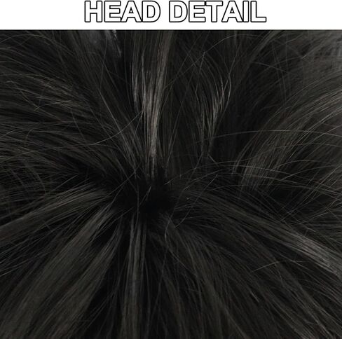 ANOGOL + قبعة شعر + حجاب أحمر شعر مستعار أسود مع غرة مدببة وكعكة قوطية متوسطة الطول شعر مستعار قوطي العروس زي للنساء شعر مستعار لحفلات الهالوين، شعر مستعار صناعي أسود على شكل كعكة شعر مستعار متوسط ​​مستقيم للعروس للنساء in Kuwait