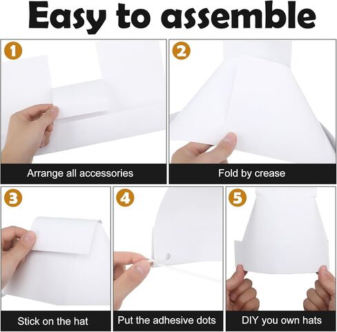 30 Pcs Thanksgiving Pilgrim Hats for Kids Thanksgiving DIY Paper Hats Pilgrim Bonnets Kit Thanksgiving Adjustable Costume Paper Hats for Thanksgiving Party Classroom Craft Activity in Kuwait