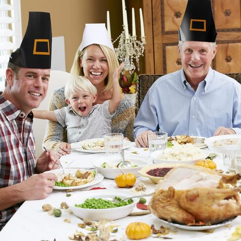 30 Pcs Thanksgiving Pilgrim Hats for Kids Thanksgiving DIY Paper Hats Pilgrim Bonnets Kit Thanksgiving Adjustable Costume Paper Hats for Thanksgiving Party Classroom Craft Activity in Kuwait