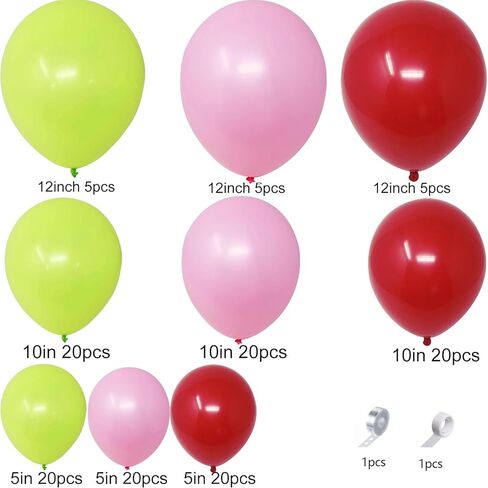 طقم قوس بالون عيد الميلاد الوردي، قوس بالون أخضر وردي لعيد الميلاد مع بالونات حلوى مايلر للأطفال في حفلات عيد الميلاد، وحفلات غرينتشماس، وديكورات أعياد الميلاد، وديكور السنة الجديدة in Kuwait