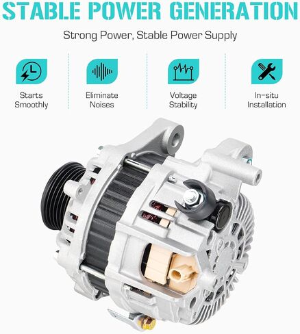 Alternator fit for Honda Accord L4 2.4 2.4L 2013 2014 2015 2016 2017, Replace 31100-5A2-A02, 31100-5A2-A02RM in Saudi Arabia