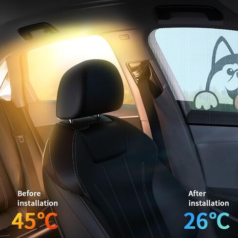 2 حزمة ظلال نافذة السيارة للطفل حماية من الأشعة فوق البنفسجية شبكة تنفس الطفل يغطي نافذة السيارة الجانبية ظلال الشمس عالمية تناسب تمتد ظلال الشمس حماية الخصوصية للأطفال الأسرة (23.6 "× 35.4") in Kuwait