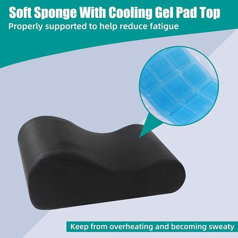 MABOZOO Gel Car Armrest Cushion, Memory Foam car Center Console Cushion pad Auto Center Console Armrest Pillow with Cooling Gel for Most Car (Black) in Saudi Arabia
