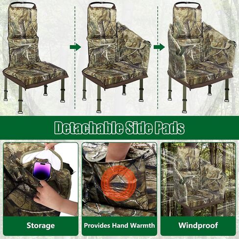 UQM Tree Stand Seat Replacement, Adjustable Treestand Seats for Hunting, Comfortable Hunting Tree Seat Fits Climber Deer Tree Stands in Kuwait