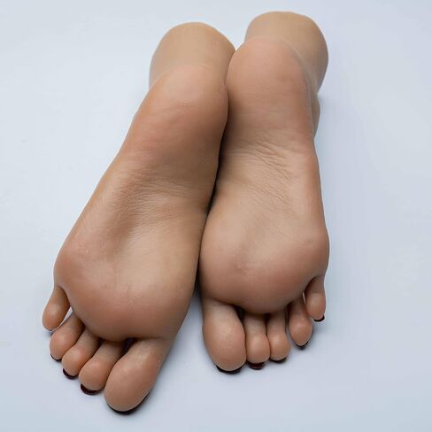 Sumumtor 1Pair Soft Silicone Lifesize Female Mannequin Feet Realistic Silicone Foot Mannequin Display Shoes Display Jewelry Sandal Shoe Sock Display Art Sketch Nail (Light Color) in Saudi Arabia