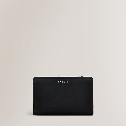 RADLEY London - محفظة جلدية متوسطة الحجم ثنائية الطي - حامل بطاقات متعددة مع جيب بسحاب - محفظة نحيفة للنساء (أسود) in Saudi Arabia