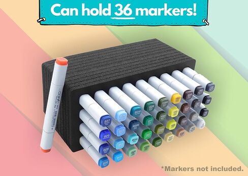 Polar Whale Art Marker Storage Tray Organizer Pen Pencil Brush Storage Design Stand Supply Horizontal Storage Non-Scratch Non-Rattle Washable Compatible with Copic and More Holds 72 in Saudi Arabia