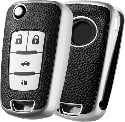 ELOHEI for Chevy Key Fob Cover، غطاء حافظة مفاتيح ناعم من مادة TPU لشيفي شيفروليه إكوينوكس كامارو كروز ماليبو سونيك فولت بارك إمبالا بويك إنكور ألور ريجال in Kuwait
