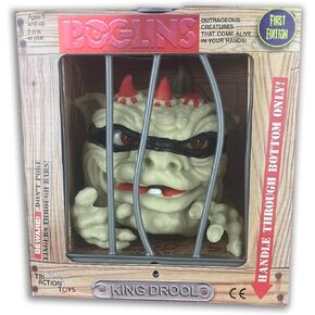 Boglins Foam Monster Puppet Red Eyed King Drool 8" Collectible Figure, Glow-in-The-Dark Eyes with Super Stretchy Skin & Movable Eyes and Mouth, Popular Retro Toy Great for Kids 5+ and Collectors