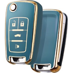 ELOHEI for Chevy Key Fob Cover, Soft TPU Stripes Key Case Cover for Chevy Chevrolet Equinox Camaro Cruze Malibu Sonic Volt Park Impala Buick Encore Allure Regal