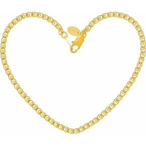 LIFETIME JEWELRY Womens Gold Anklet 2.7mm Open Weave Link Ankle Bracelet 24k Real Gold Plated