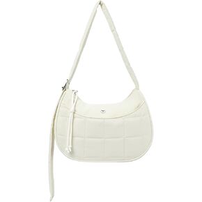 WESTBRONCO Puffer Crescent Crossbody bags for Women Puffy Quilted Shoulder Bags, Puffer Handbags with Adjustable Strap