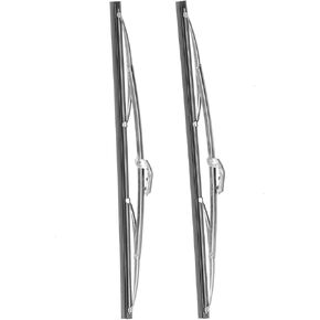 Windshield Wiper, 12in 3.48cm Front Windshield Wiper Stainless Steel Polished Silver Universal for Car