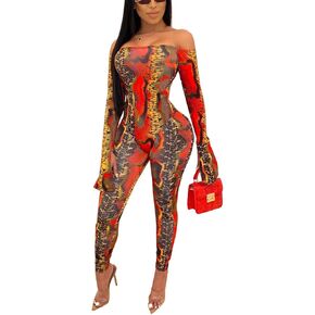Clubwear Sexy Jumpsuit for Women Bodycon Long Sleeve See Through Long Skinny Pants for Evening Party in Kuwait