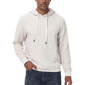 Satankud Men's Fashion Hoodies & Sweatshirts Geometric Texture Long Sleeve Casual Pullover Hoodie with Pocket