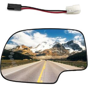 Passenger Right Side Heated Mirror Glass with Arrow Signal Exterior Mirror, Compatible with 2003-2007 Chevy Silverado Suburban Tahoe GMC Sierra Yukon 1500 Cadillac Escalade, Replace # 88944392