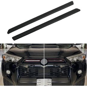 Front Center Grill Insert Cover Trim Compatible with 2024 2023 2022 2021 2020 Toyota 4Runner TRD Pro Sport Accessories ABS Middle Grille Insert Cover Strips Matte Black 4runner Blackout Emblem kit