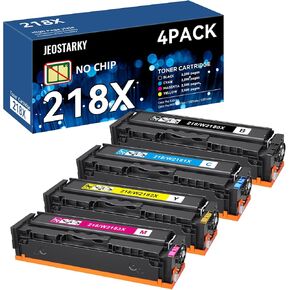 218X 218A Toner Cartridges 4 Pack Compatible for HP 218X Replacement for Color Laserjet Pro MFP 3301fdw Pro 3201dw MFP 3301cdw MFP 3301sdw Printer W2180X W2180A (No Chip)