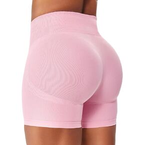 YEOREO Seamless Gym Workout Shorts Women Camili High Waisted 5" Without Scrunch Tummy Control Running Biker Shorts