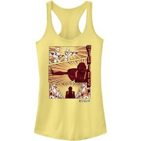 STAR WARS Girls Visions Scene Showdown Slim Fit, Scoop Hem Racerback Tank