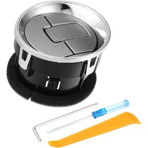 ACROPIX Front Dashboard Louver AC Heater Chrome Air Vent 9L3Z19893CA Front Interior AC Vent Duct Louvre for Ford F150 Lobo 2009-2014 Car Parts