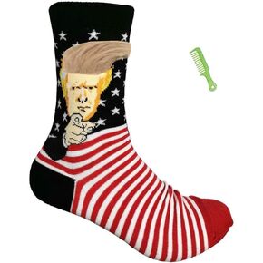 Funny Socks, Trump Socks Trump 2024 Socks Novelty Trump Merchandise, Cotton Socks for Men Women Vote for Trump