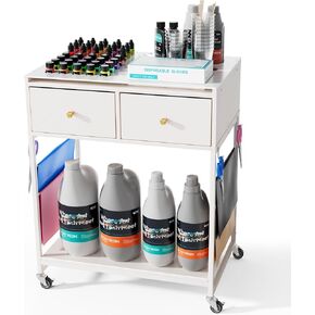 Resiners Resin Accessories Storage Cart, Moveble Crafting Table for Resin Supplies, Resin Tool Storage Cart - Organize Epoxy Resin, Pigments, Powders, Mixing Cups, Molds, and Tool Easily