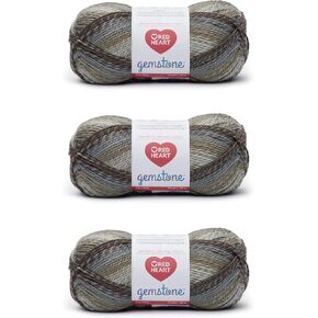 Red Heart Gemstone Ruby Yarn - 3 Pack of 200g/7oz - Acrylic - 5 Bulky - 312 Yards - Knitting, Crocheting & Crafts