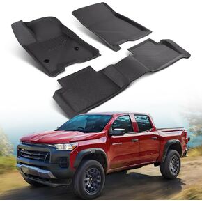 CreekT® for Chevy Colorado Floor Mats 2024 2023,for GMC Canyon AT4X Cargo Liners 2023 2024,Floor Mats for Chevrolet Colorado ZR2 Z71 Trail Boss All Weather Floor Mats Trunk Mats Carpet Accessories